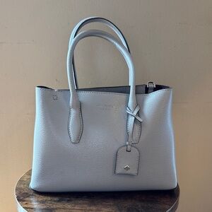 Kate Spade Light Gray Leather Tote